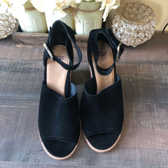 Ugg Aja Ankle Strap Block Heels - Picture 2 of 8